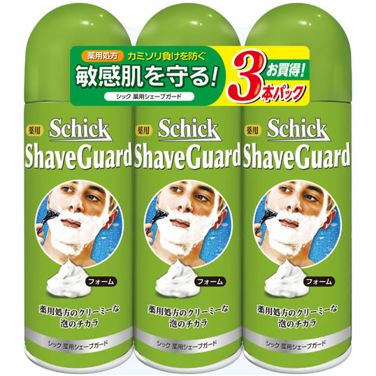 シック 薬用シェーブガード シェービングフォーム トリプルパック (200g×3個パック) Schick　医薬部外品｜ドラッグストアウェルネス