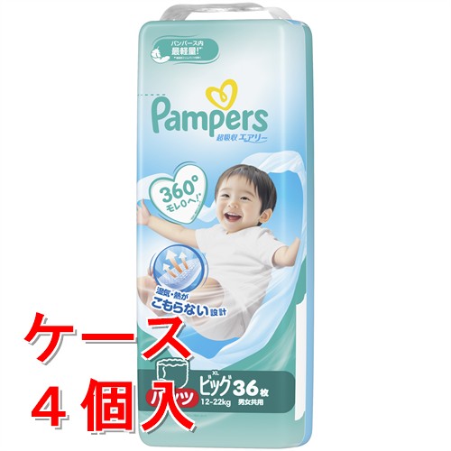 ケース販売》 P&G パンパース パンツ 超吸収エアリー (12-22kg) 36枚×4 