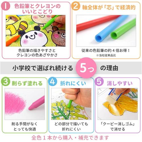 《セット販売》　サクラクレパス クーピーペンシル あお JFYバラ#36 (1本)×10個セット 青 クーピー｜wellness-web｜02