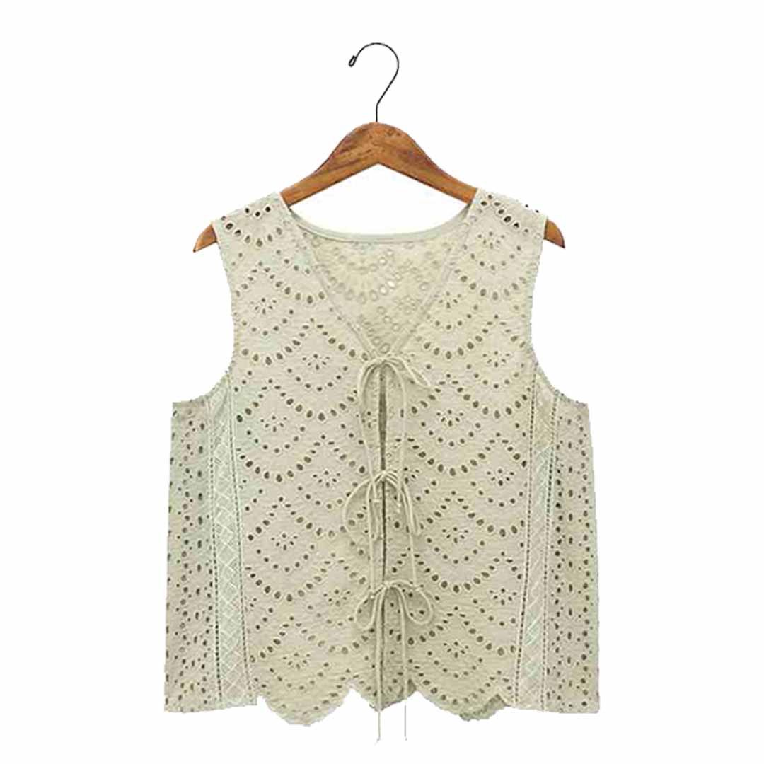 TMC　 【Shanti Shanti】2WAYトップス リカーモ　 40825-100　レディースベスト　RICAMO 春夏 TMC 【Shanti Shanti】2WAYトップス リカーモ 40825-100