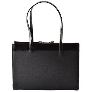 INDIVI 黒 バッグ A4可インディヴィ　就活　リクルート　仕事用　ビジネス セール】【合皮／A4収納可能】タックデザイン通勤バッグ（トート