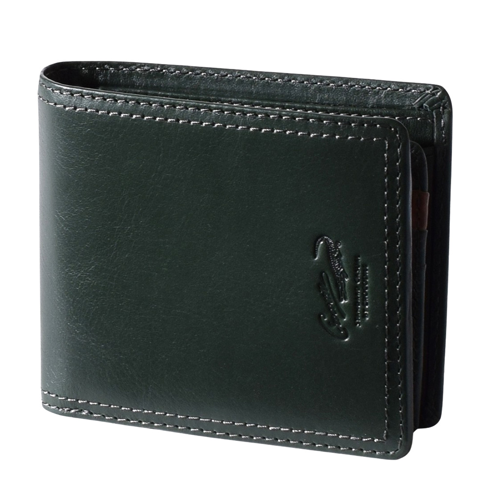 Crocodile（クロコダイル） 財布 メンズ 二つ折り 本革 中ベラ付き