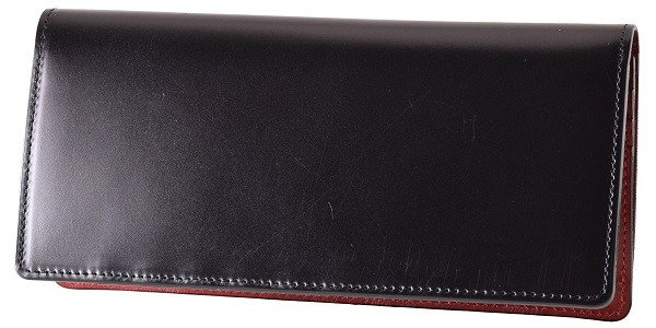 コードバン 長財布 日本製 メンズ 本革 ながさいふ 小銭入れなし 純束