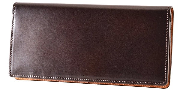 コードバン 長財布 日本製 メンズ 本革 ながさいふ 小銭入れなし 純束