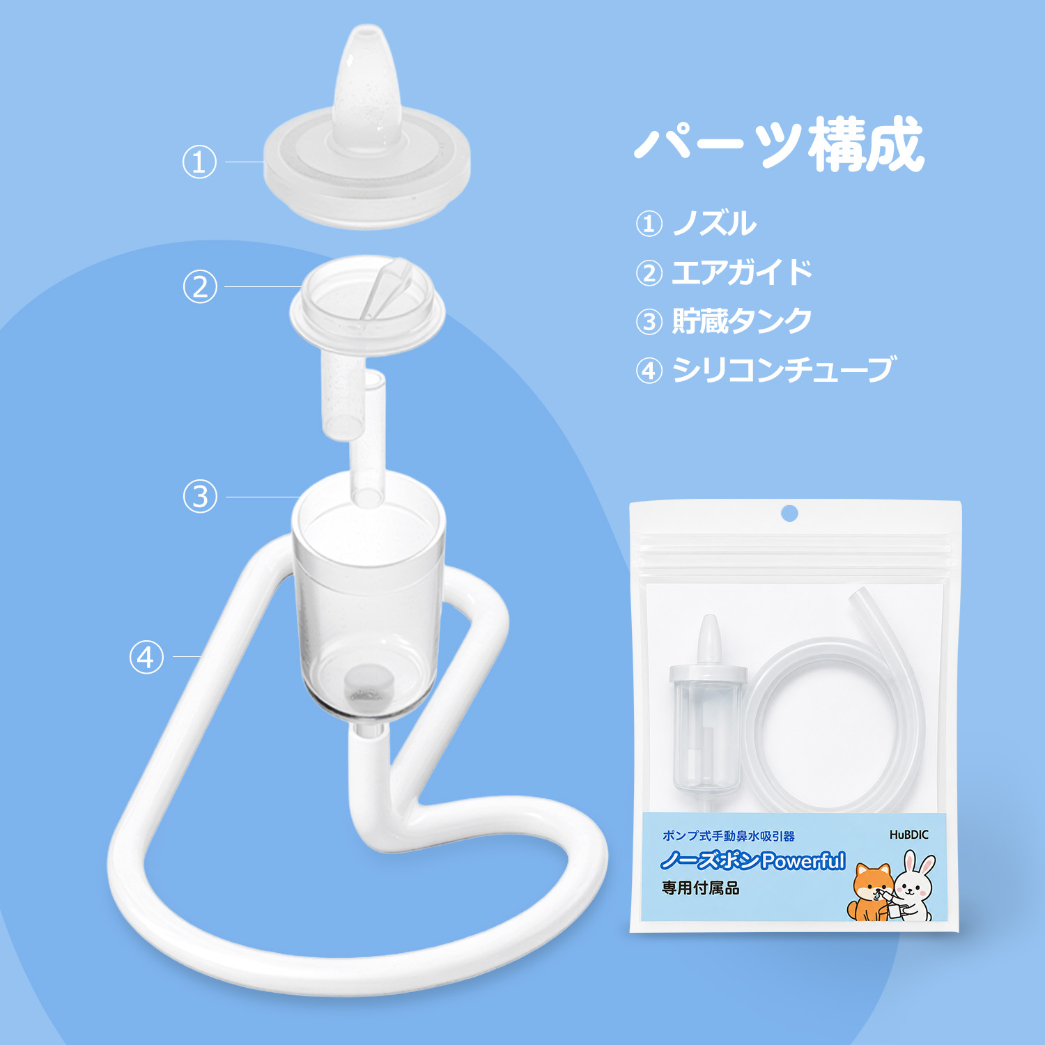鼻水吸引器 鼻吸い器 手動 真空ポンプ式 ハンドルを引くだけ 簡単操作 