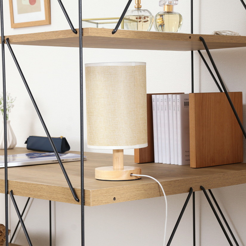 EZBO ワイヤーデスク ナチュラル 差し込むだけの簡単組み立て パソコン