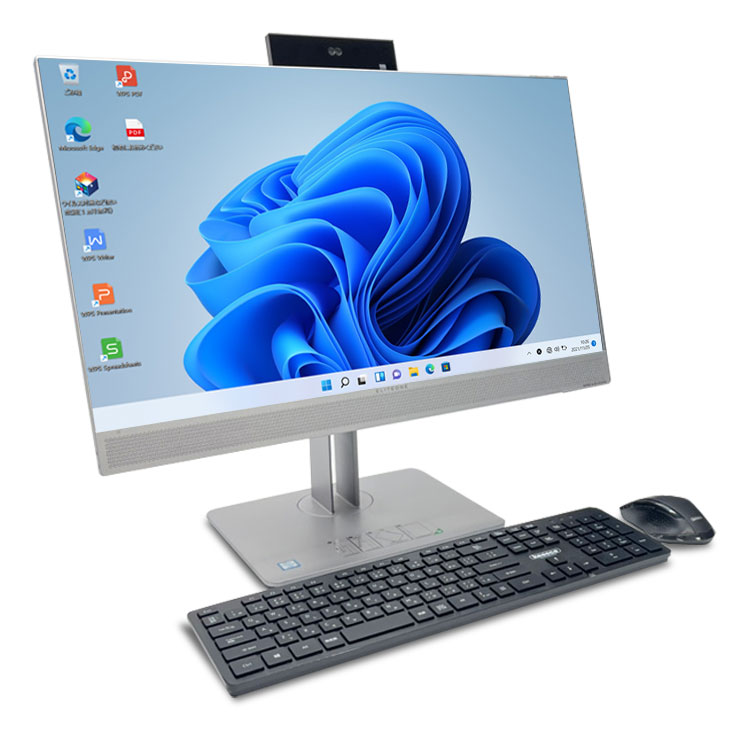 HP EliteOne 800G4 AIO 中古 23.8型 一体型デスクトップ Win10 or Win11 Office カメラ [Core i5  8500 メモリ8GB SSD512GB マルチ 無線　23.8型]：良品