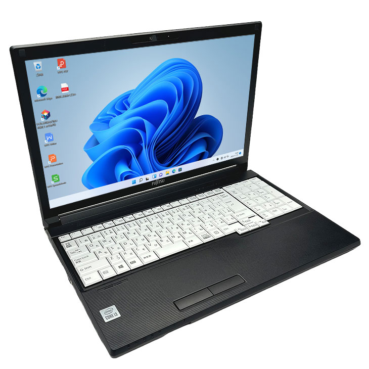 富士通 LIFEBOOK A5510/FX 中古 ノートパソコン Office Win10 or Win11 第10世代 [Core i3  10110U 16GB SSD512GB マルチ BT 無線 テンキー カメラ 15.6型]：良品