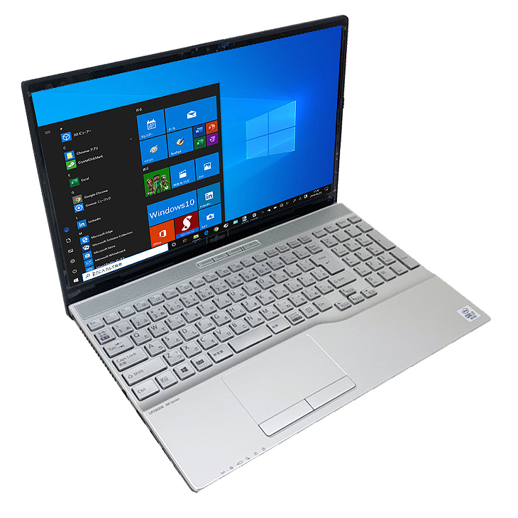 富士通 LIFEBOOK AH53/E2 新品未使用 ノート Office Win10 テンキー カメラ Windows11対応 [Core i7  10510U 8GB 512GB マルチ BT 無線 15.6型 ゴールド ] ：新品