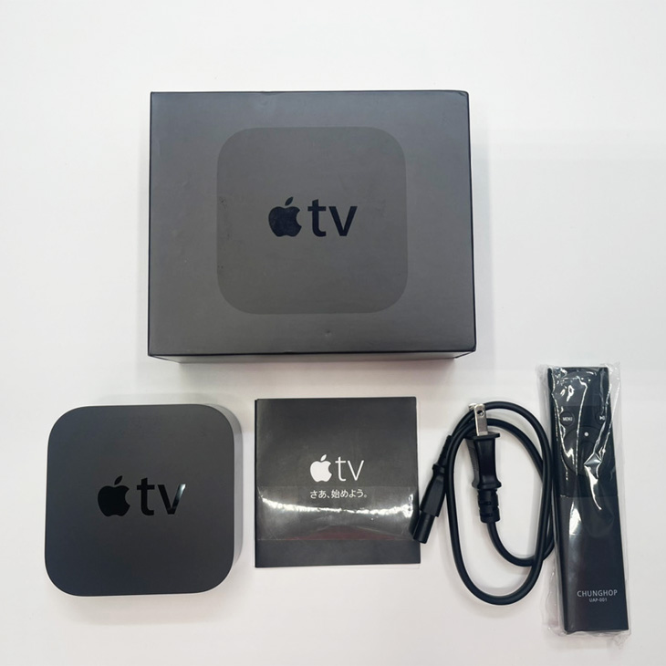 Apple TV MGY52J/A 12TV HD A1625 32GB TV OS16.2　A8 [タッチと音声でコントロール　Siri  Remote Wi-Fi　Bluetooth 元箱]：良品