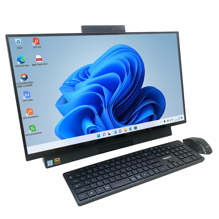 NEC LAVIE Desk DA970/MAB 中古 一体型デスク 地デジ Office キーマウス[Core i7 8565U 16GB  SSD1TB+HDD3TB Blu-ray カメラ 27型 黒]：良品