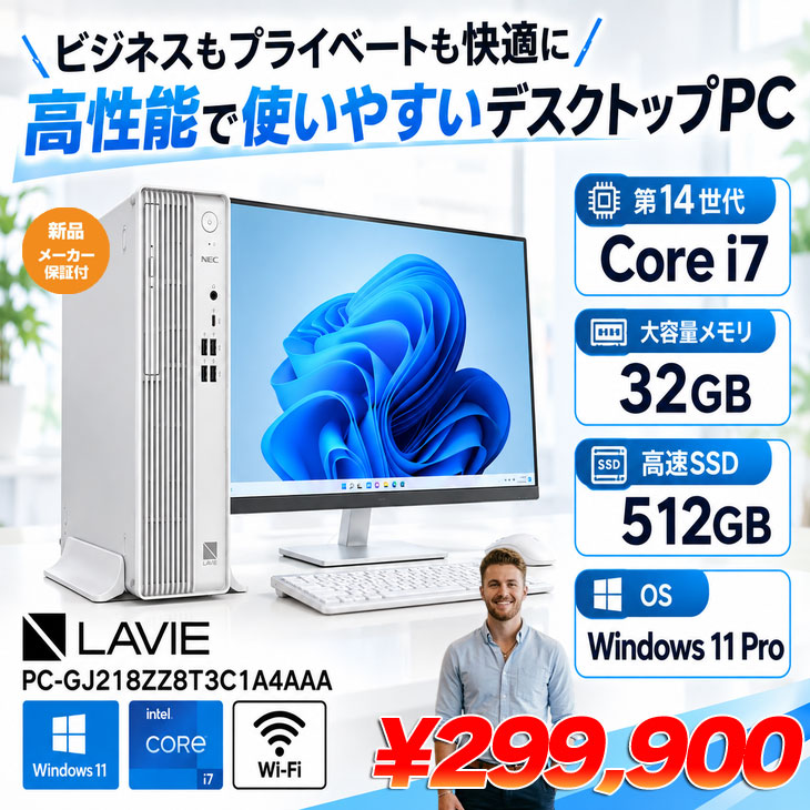 NEC NEC LAVIE Direct DT PC-GJ218ZZ8T3C1A4AAA AIパソコン 省スペース