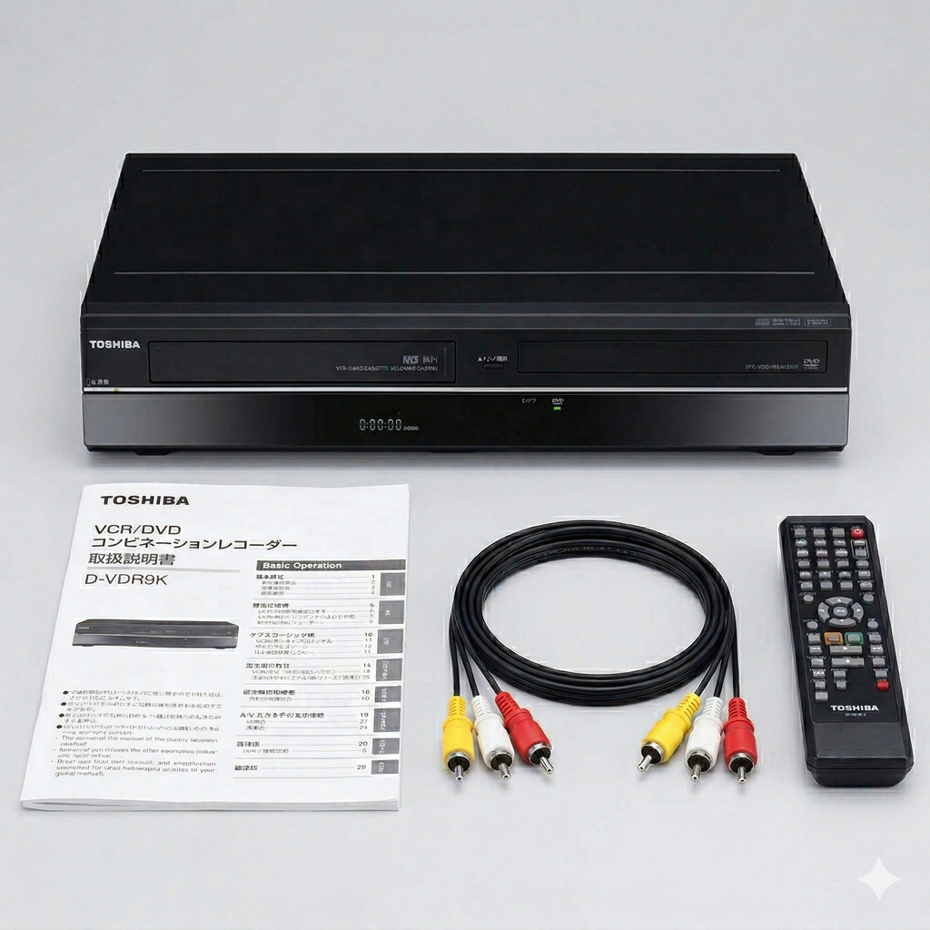 D-VDR9K VHS→DVDダビング可 地デジ対応 整備・内部クリーニング済 レンタル】1泊2日〜ダビング可能 VHSビデオ一体型DVDレコーダー ビデオ