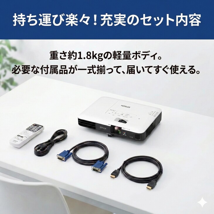 エプソン（EPSON） 【レンタル】1泊2日〜EPSON 液晶プロジェクター EB