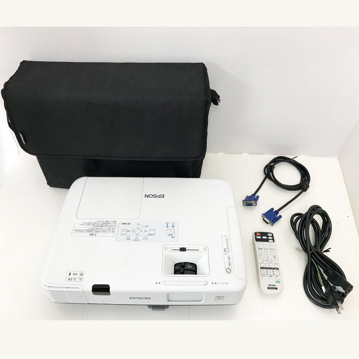 EPSON 液晶プロジェクター EB-1960 5000lm XGA 3LCD方式 3.7kg 大会議室でも対応する明るさ プレゼン イベントに最適  リモコン 専用バッグ付属：良品