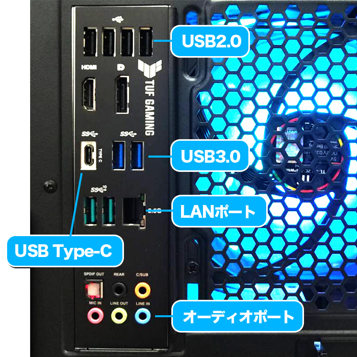 ゲーミングPC ブラック メッシュ GeForce RTX3080 第13世代 Intel