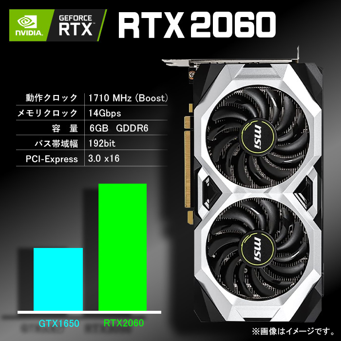ゲーミングPC ホワイト GeForce RTX2060 第13世代 Corei5 Win10 