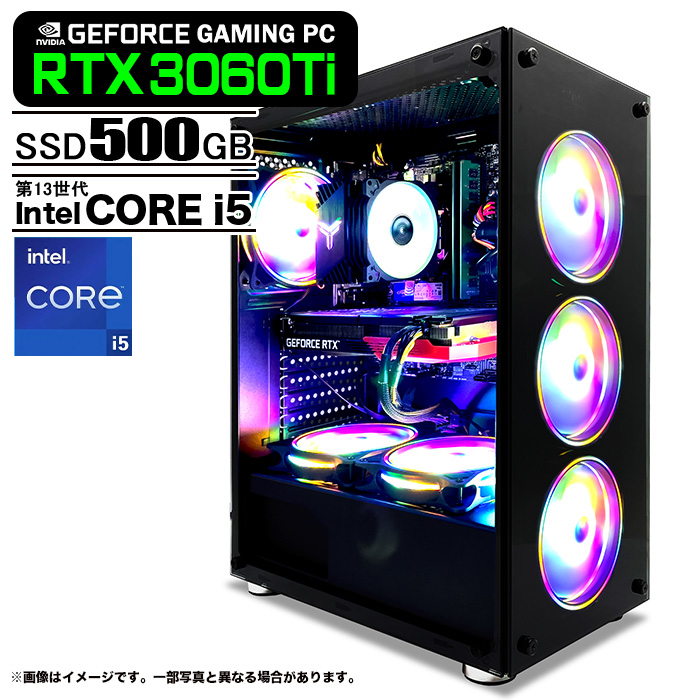 PASOUL ゲーミングPC ブラック GeForce RTX3060Ti 第13世代 Intel 