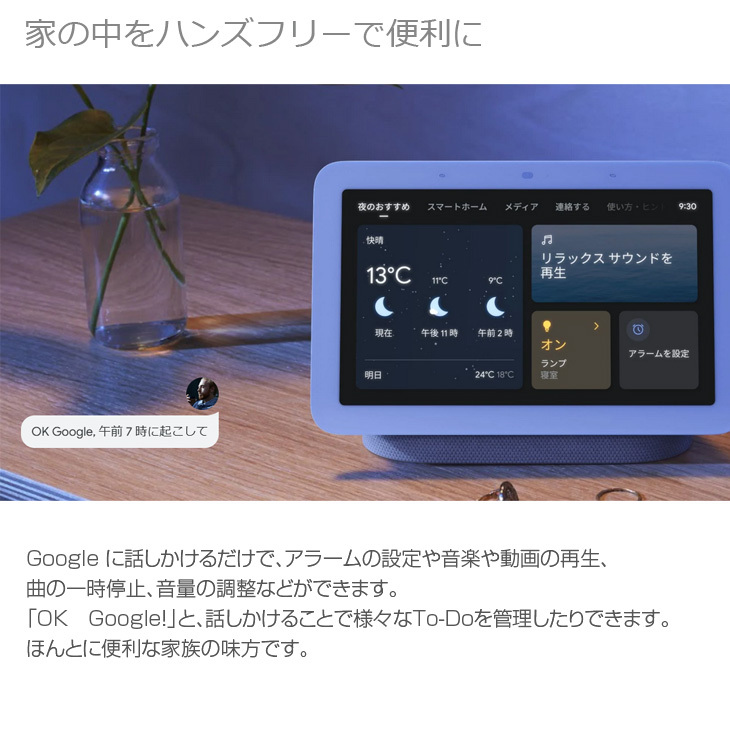 Google Nest Hub GA01331-JP (第2世代) AI搭載 スマートディスプレイ 