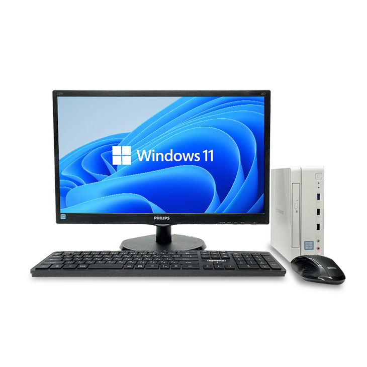 EPSON コンパクトデスクトップPC JE180 LTSBモデル 日本HP 【今だけ24型液晶】EPSON Endevor JE180-VIDA すぐ使える