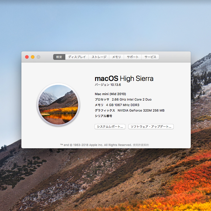 Apple Mac mini MID2010 MC270J/A A1347 小型デスクトップ MacOS