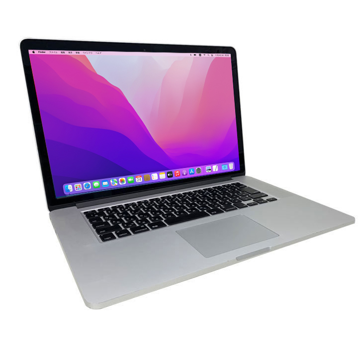 Apple MacBook Pro 15.4inch MJLQ2J/A A1398 Mid 2015 選べるOS Monterey or Bigsur  [core i7 4770HQ 16G SSD256GB 無線 BT カメラ 15.4インチ ] ：良品