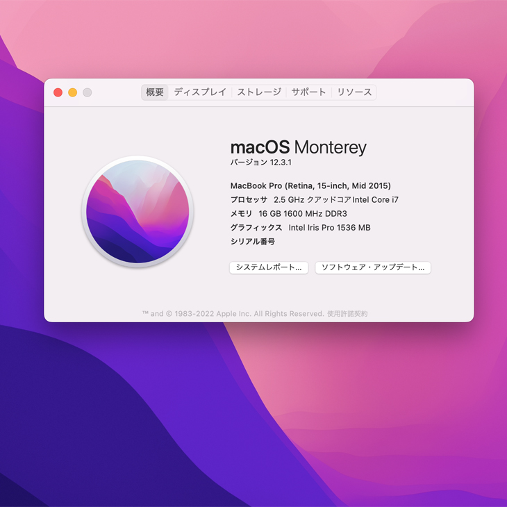 MacBook Pro Apple 15.4inch MJLT2J/A A1398 Mid 2015 選べるOS MacBook Pro Apple 15.4inch MJLT2J/A A1398 Mid 2015 選べるOS