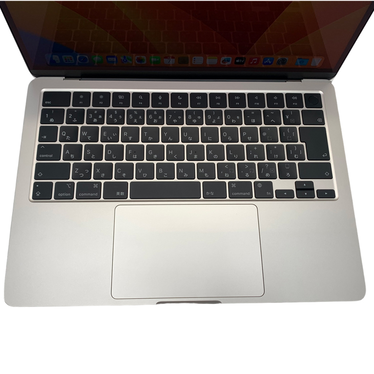 Apple MacBook Air 13.6inch MLY23J/A A2681 2022 選べるOS TouchID [Apple M2 8コア  メモリ8GB SSD512GB 無線 BT カメラ 13.6 Starlight 純箱] ：美品