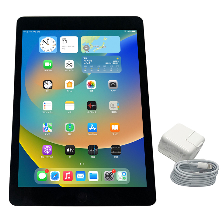 【新品バッテリ】Apple iPad Pro Wi-Fiモデル 32GB A1673 NLMN2J/A [Apple A9X 32GB 9.7インチ  iPadOS 16.6 スペースグレイ ] ：アウトレット