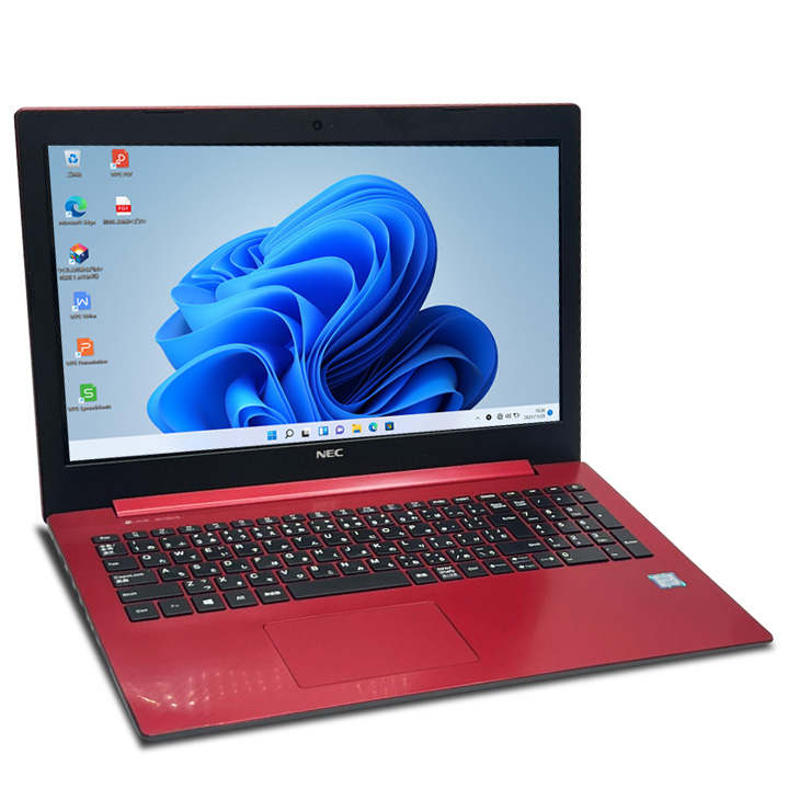 NEC LAVIE NS700/KAR 中古 ノート Office Win11 home 第8世代 [Core i7 8550U メモリ12GB  512GB BD 無線　BT テンキー カメラ レッド]：アウトレット