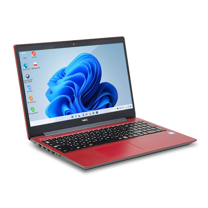 i7ワインレッドSSDノートPCメモリ8ギガwin11オフィスブルーレイNEC