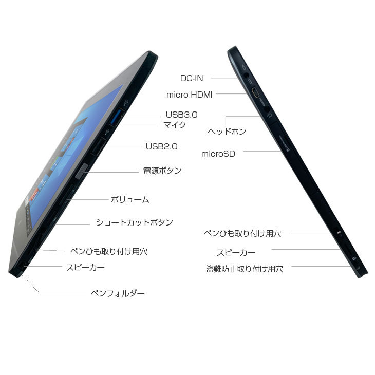 富士通 ARROWS Tab Q555/K64 中古 タブレット Win10 スタイラス 