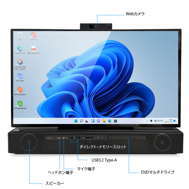 富士通 FH90/D2 i7-9750H SSD960GB+HDD3TB