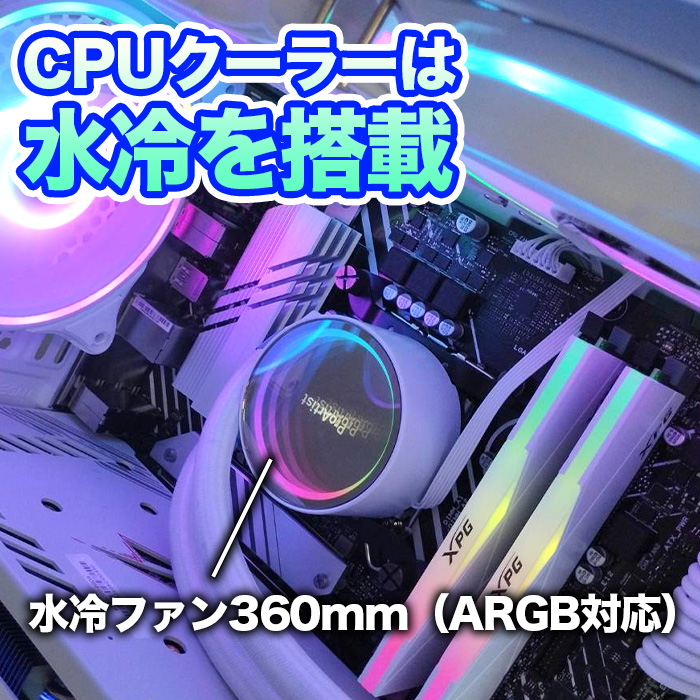 PASOUL ゲーミングPC 白色海景房シームレス HJF-ATX（WH）水冷 GeForce