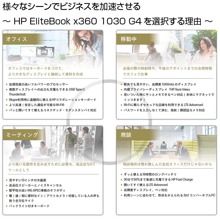 EliteBook HP x360 1030G4 8WJ06PA#ABJ 中古 ノート Office Win11 第8