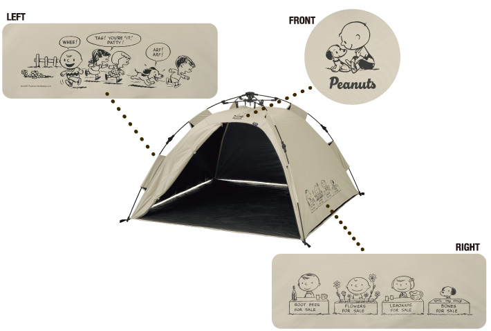 LOGOS ロゴス logos スヌーピー SNOOPY テント ワンタッチ 遮光