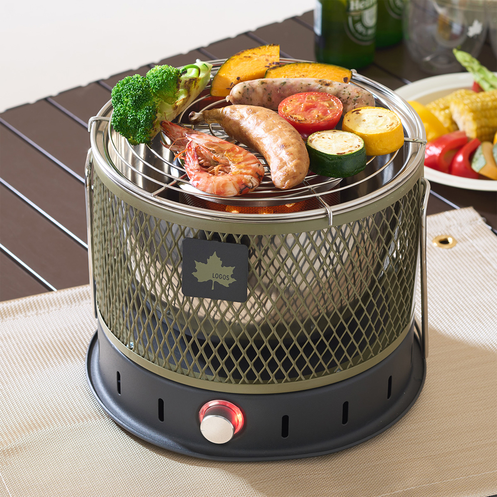 LOGOS（ロゴス） 高火力ストーブ 無煙グリル BBQグリル 自動送風機能