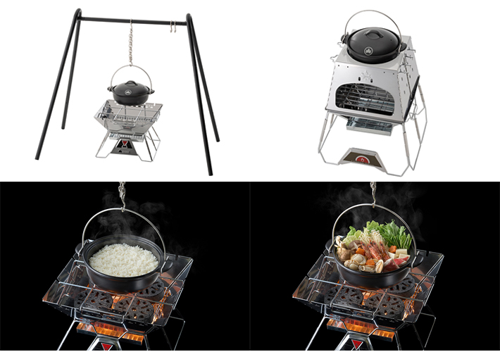 LOGOS（ロゴス） 土鍋 おしゃれ 8号 ご飯 キャンプ 吊り下げ 直火 萬古