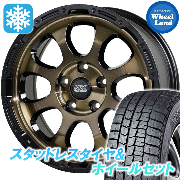 スタッドレスセット ジェイド FR4 ウィンターマックス WM02 205/60R16 92Q マッドクロス グレイス BRC/BK