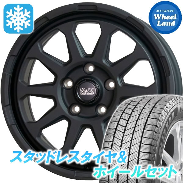 スタッドレスセット ステージア M35系 ブリザック VRX3 205/65R16 95Q マッドクロス レンジャー MTBK