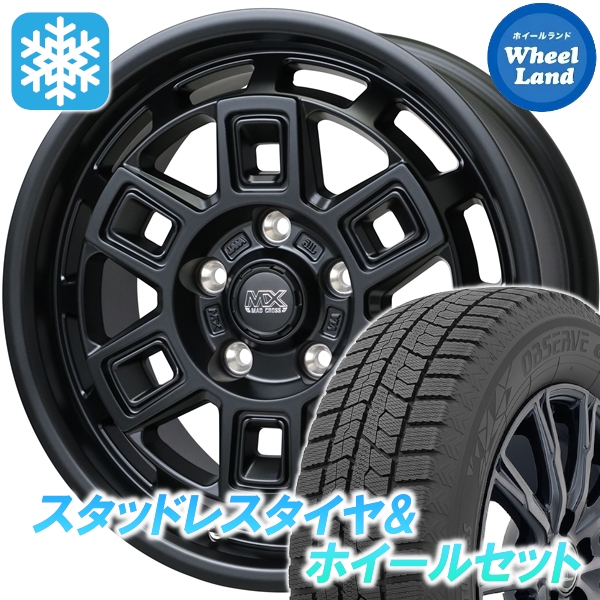 スタッドレスセット クラウンロイヤル 210系 ハイブリッド含む オブザーブ GIZ2 215/60R16 95Q マッドクロス アイヴァー MTBK