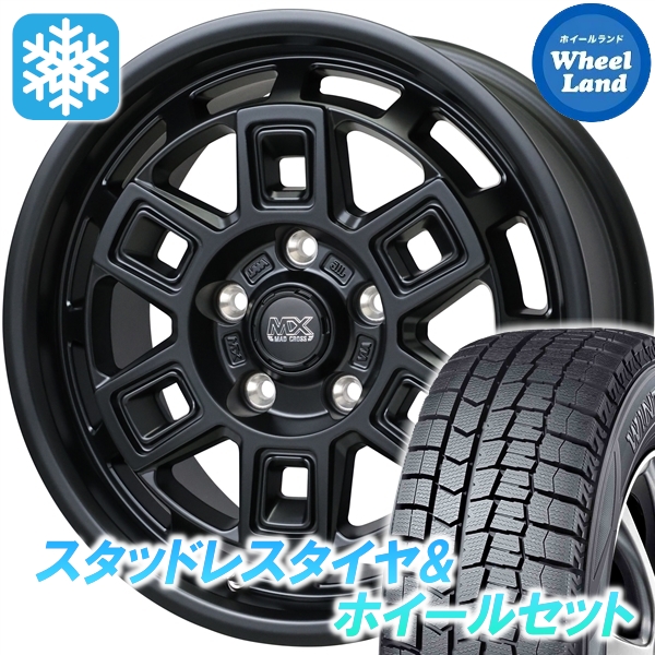 スタッドレスセット プリウス 60系 ウィンターマックス WM02 195/60R17 90Q マッドクロス アイヴァー MTBK