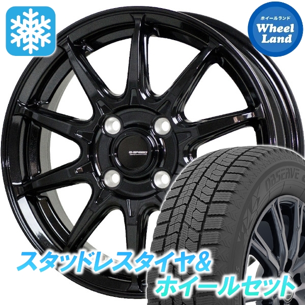 スタッドレスセット スイフト Z#21、11系 オブザーブ GIZ2 165/70R14 81Q Gスピード G-05 MBK