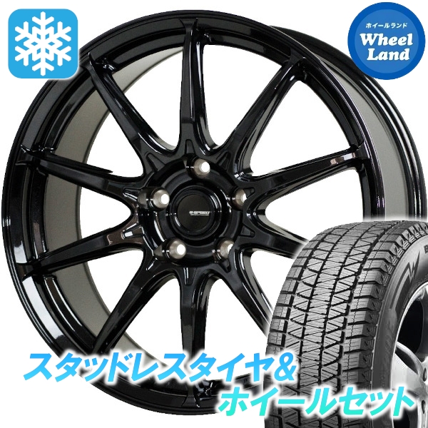 スタッドレスセット CR-V RE系 ブリザック DM-V3 225/60R18 100Q Gスピード G-05 MBK