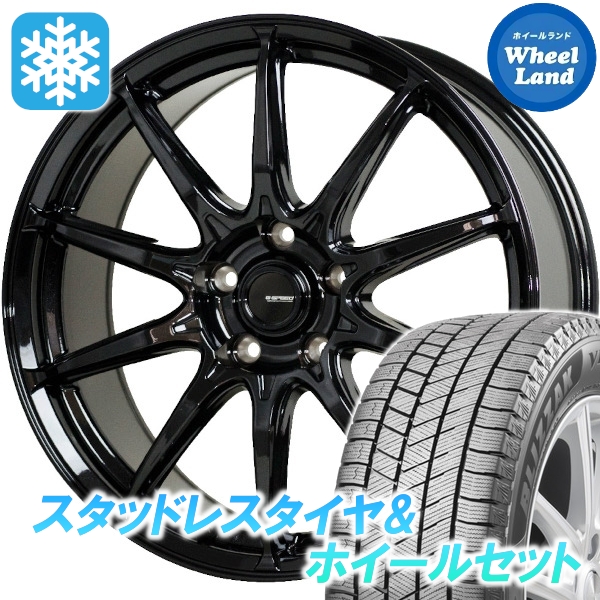 スタッドレスセット アルファードハイブリッド 10系 ブリザック VRX3 225/55R17 97Q Gスピード G-05 MBK