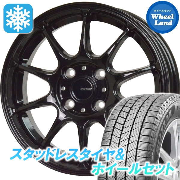 スタッドレスセット モコ MG33系 ブリザック VRX3 165/55R15 75Q Gスピード G-07 MBK