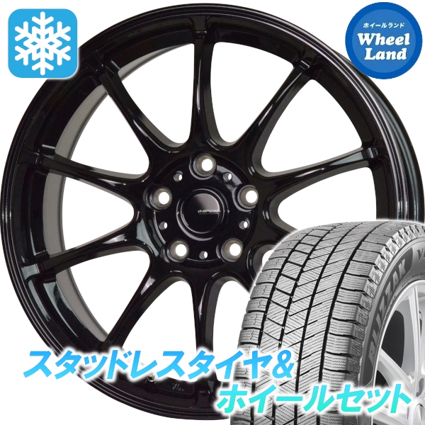 スタッドレスセット ハリアー 10系 全グレード ブリザック VRX3 215/70R16 100Q Gスピード G-07 MBK