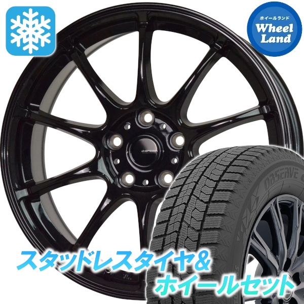 スタッドレスセット セレナ C26系 オブザーブ GIZ2 195/60R16 89Q Gスピード G-07 MBK