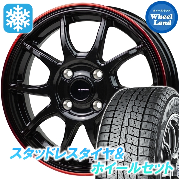 スタッドレスセット ラクティス 100系 全グレード アイスガード7 IG70 175/60R16 82Q Gスピード P-06 BK/RED