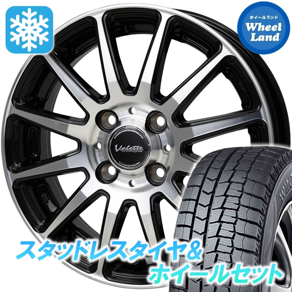 スタッドレスセット ザッツ JD系 ウィンターマックス WM02 145/80R12 74Q ヴァレット グリッター BK/P